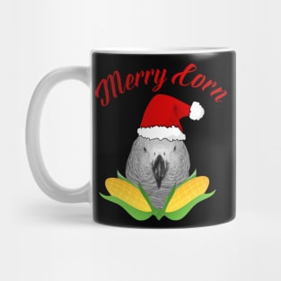 African Grey Parrot Holiday Christmas Santa Mug